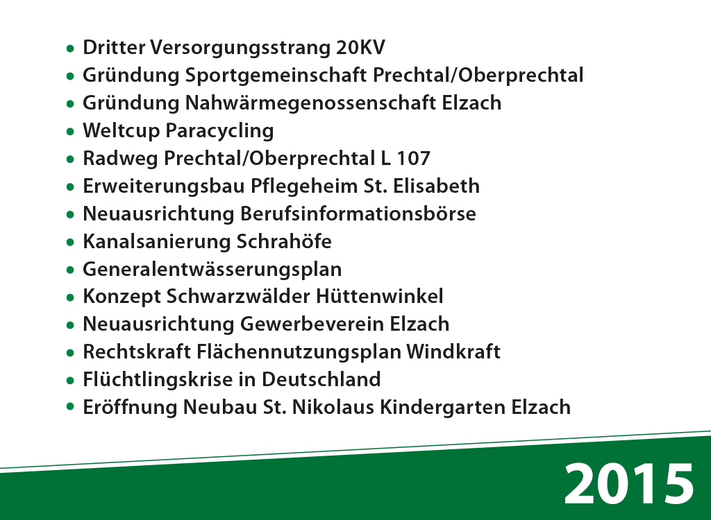 Elzach: das wurde 2015 erreicht